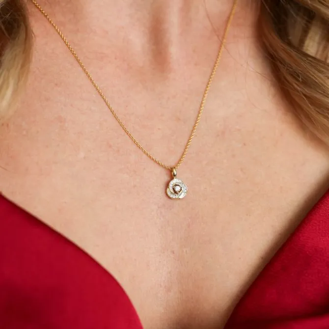 Diamant Anhänger "Knoten" Gold 585 bicolor