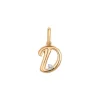 Diamant Anh&auml;nger "Letter D" Ros&eacute;gold 585 "Soft Peach"