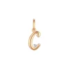 Diamant Anh&auml;nger "Letter C" Ros&eacute;gold 585 "Soft Peach"