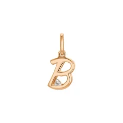 Diamant Anh&auml;nger "Letter B" Ros&eacute;gold 585 "Soft Peach"