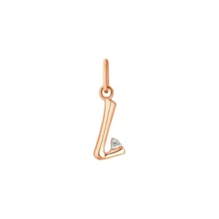 Diamant Anh&auml;nger "Letter L" Ros&eacute;gold 585 "Soft Peach"