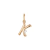 Diamant Anh&auml;nger "Letter K" Ros&eacute;gold 585 "Soft Peach"