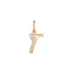 Diamant Anh&auml;nger "Letter T" Ros&eacute;gold 585 "Soft Peach"