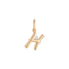 Diamant Anh&auml;nger "Letter H" Ros&eacute;gold 585 "Soft Peach"