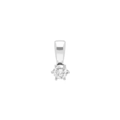 Diamant Anh&auml;nger Wei&szlig;gold 585 Brillant 0,25 ct.