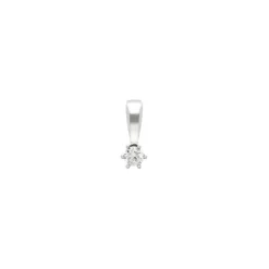 Diamant Anh&auml;nger Wei&szlig;gold 585 Brillant 0,10 ct.