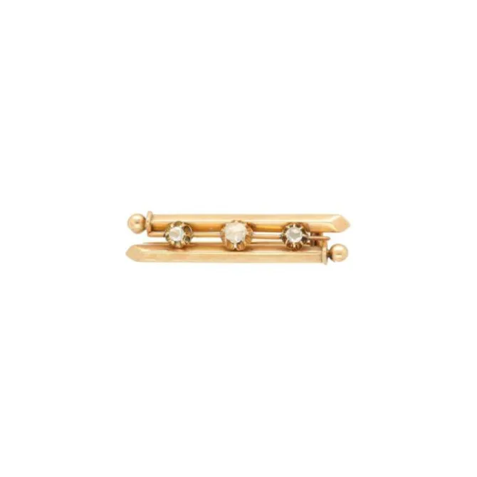 Diamant Brosche Gold 580 - Privatbesitz