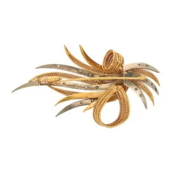 Diamant Brosche Gold/Wei&szlig;gold 585 - Privatbesitz