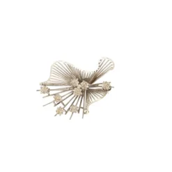 Diamant Brosche Wei&szlig;gold 585 - Privatbesitz