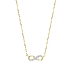 Diamant Collier "Infinity" Gold 585 bicolor