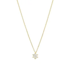 Diamant Collier "miracle star" Gold 585 bicolor Brillant 0,10 ct.