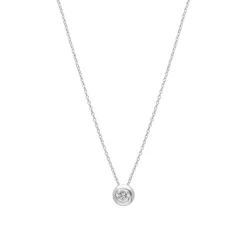 Diamant Collier Wei&szlig;gold 585 Brillant 0,25 ct.