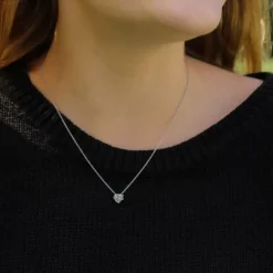 Diamant Collier Wei&szlig;gold 585