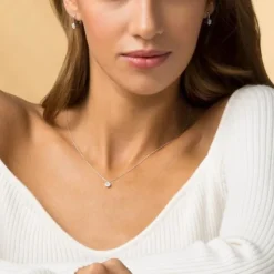 Diamant Collier Wei&szlig;gold 585