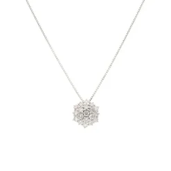 Diamant Collier Wei&szlig;gold 750 Brillanten 1,03 ct.