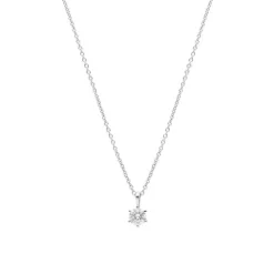 Diamant Collier Wei&szlig;gold 585 Brillant 0,25 ct.