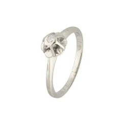 Diamant Damenring Wei&szlig;gold 750 - Gr. 49 - Privatbesitz