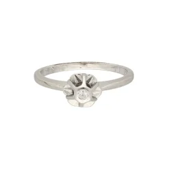 Diamant Damenring Wei&szlig;gold 750 - Gr. 49 - Privatbesitz