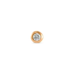 Diamant Einzelstecker Ros&eacute;gold 585 Brillant 0,05 ct.
