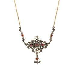 Diamant Granat Collier Gold 585 - Privatbesitz