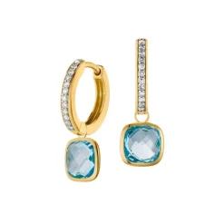Diamant Klappcreolen Gold 585