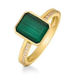 Diamant Malachit Ring Gold 585