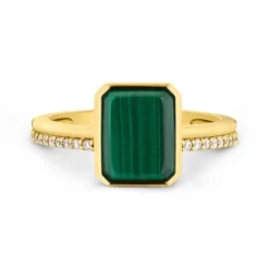 Diamant Malachit Ring Gold 585