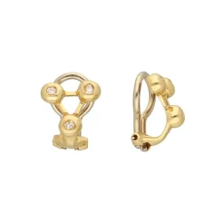 Diamant Ohrclips Gold/Wei&szlig;gold 750 - Privatbesitz