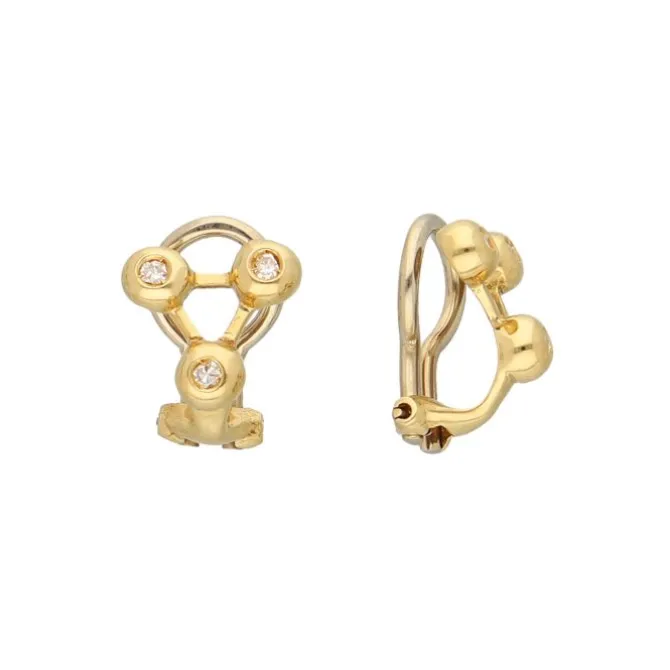 Diamant Ohrclips Gold/Weißgold 750 - Privatbesitz