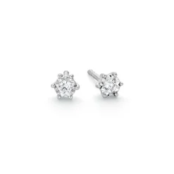 Diamant Ohrstecker Brillanten 0,13 ct. Wei&szlig;gold 585