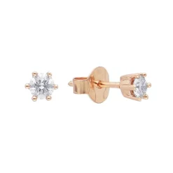Diamant Ohrstecker Ros&eacute;gold 585 Brillanten 0,25 ct.