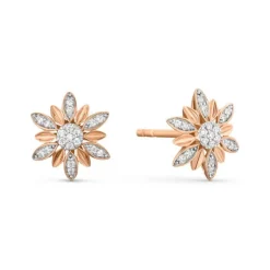 Diamant Ohrstecker Ros&eacute;gold 585 "Soft Peach"