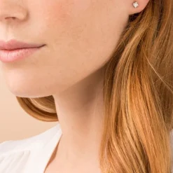 Diamant Ohrstecker Ros&eacute;gold 585 "Soft Peach" Brillanten 0,50 ct.