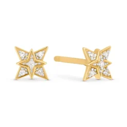 Diamant Ohrstecker "Stern" Gold 585