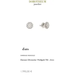 Diamant Ohrstecker Wei&szlig;gold 750