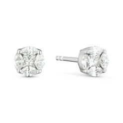 Diamant Ohrstecker Wei&szlig;gold 585