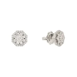 Diamant Ohrstecker Wei&szlig;gold 750