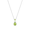 Diamant Peridot Anh&auml;nger Wei&szlig;gold 585