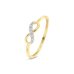 Diamant Ring "Infinity" Gold 585 bicolor