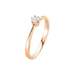 Diamant Ring Roségold 585 Brillant 0,10 ct.