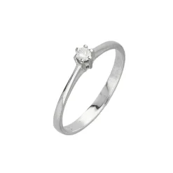Diamant Ring Wei&szlig;gold 585 Brillant 10 ct.