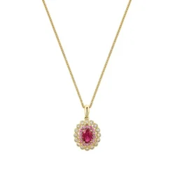 Diamant Rubin Anh&auml;nger Gold 585