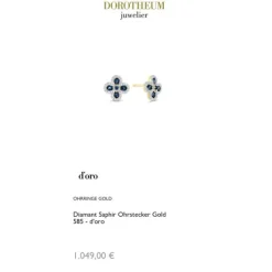 Diamant Saphir Ohrstecker Gold 585