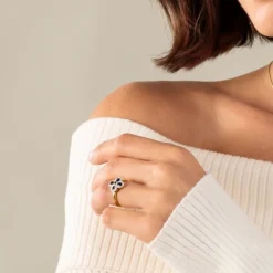 Diamant Saphir Ring Gold 585