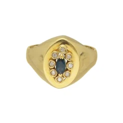 Diamant Saphir Ring Gold 750 - Gr. 54 - Privatbesitz