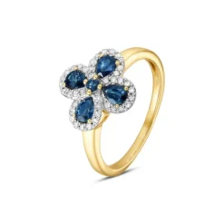 Diamant Saphir Ring Gold 585