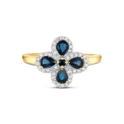Diamant Saphir Ring Gold 585