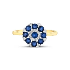 Diamant Saphir Ring Gold/Weißgold 585