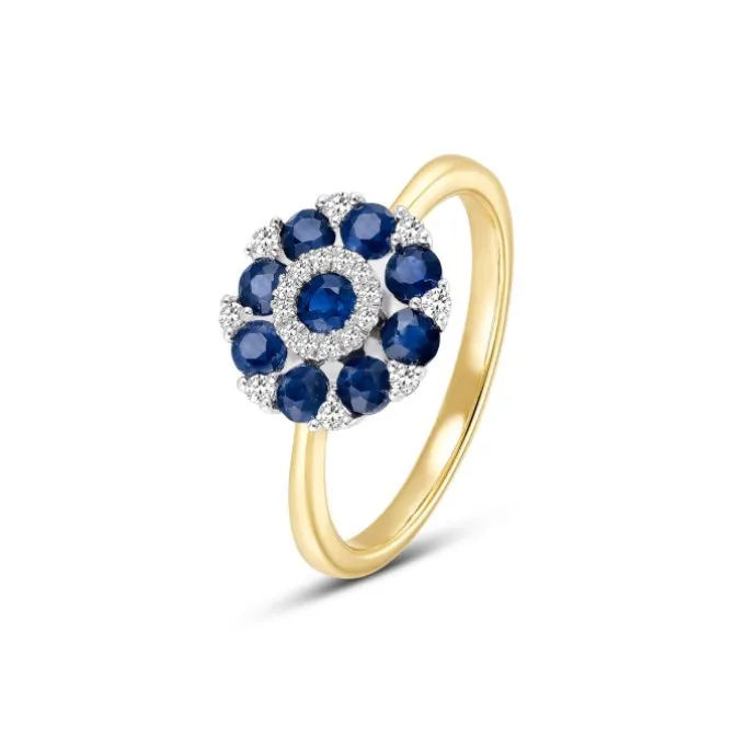 Diamant Saphir Ring Gold/Weißgold 585