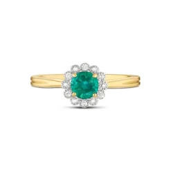 Diamant Smaragd Ring Gold 585